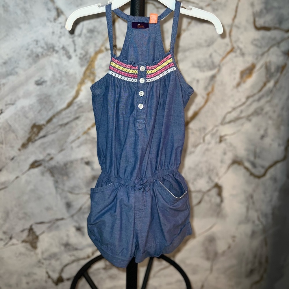 Girls jean romper